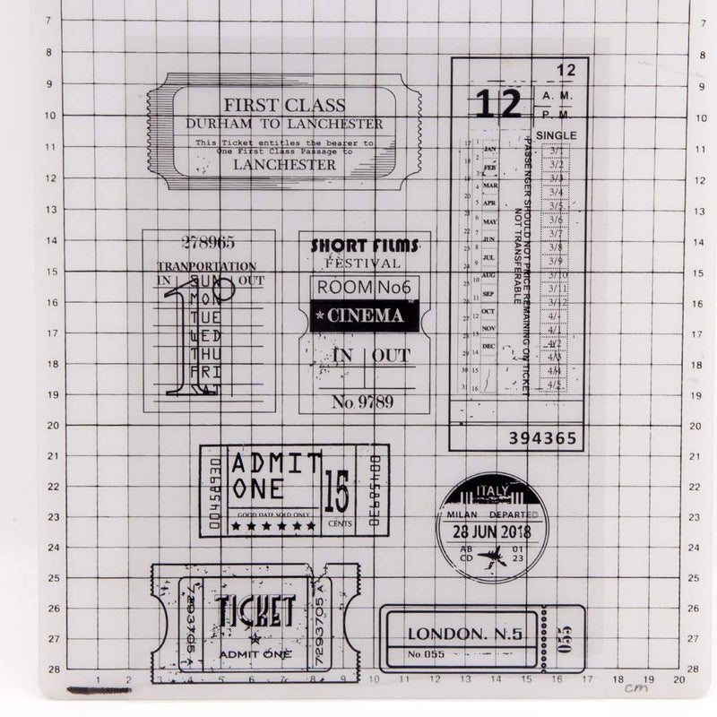Arrietty Vintage Retro Style Ticket Journey Postage Travel Clear Stamps for Card Making Decoration and DIY Scrapbooking Tools Rubber Stamps-A1763 - Image 2